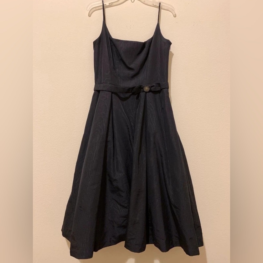Black Spaghetti-Strap Formal Cocktail Dress